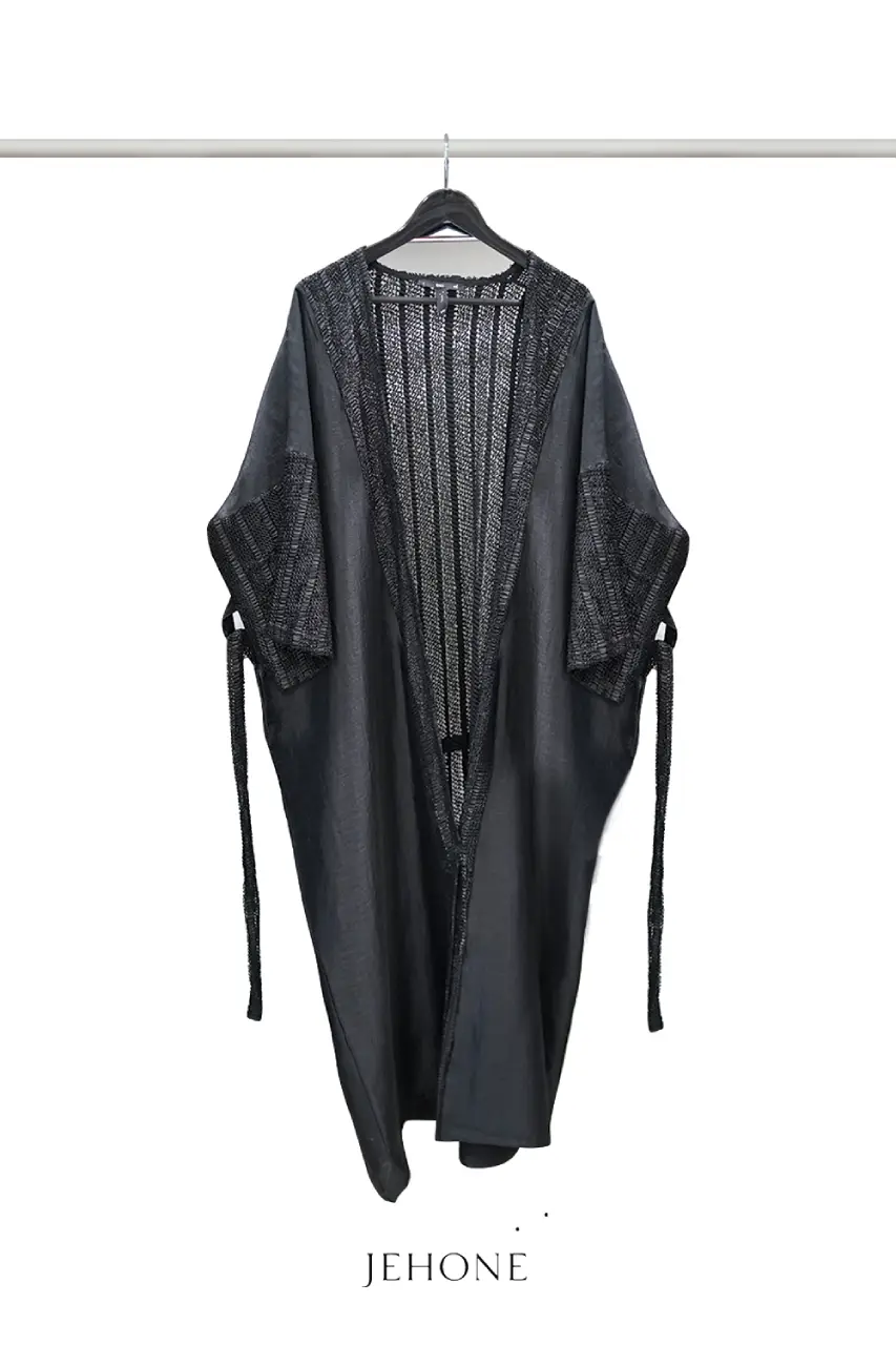 Two-Fabric Long Kimono 32
