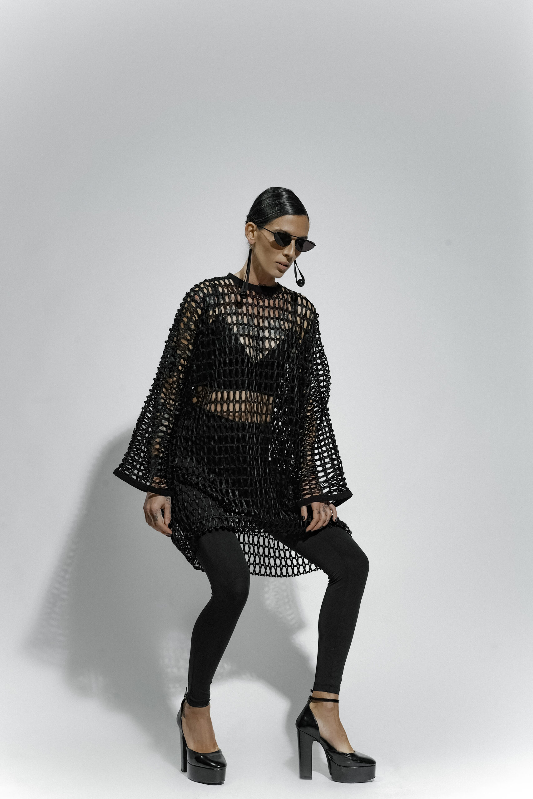 Interlaced Net Oversized Dress